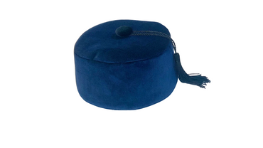 Blue Velvet Cap with Removable Tassel