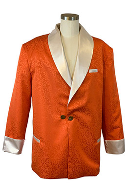 Orange and White Custom Jacket XL