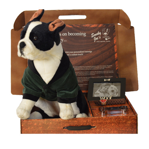 dog in smoking jacket