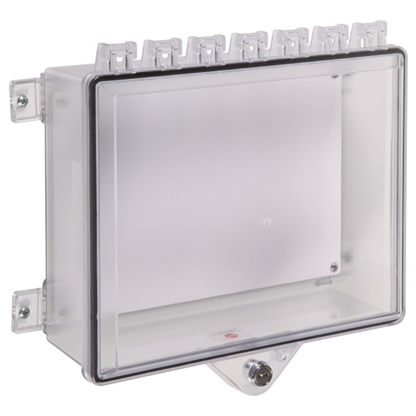 STI-7520 Protective Cabinet with Backplate and Key Lock - Clear
