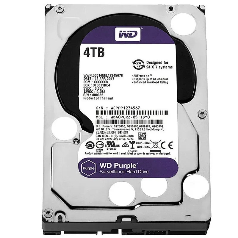 Western Digital LIBERTY-WD43PURZ 4TB-WD Purple Surveillance Hard Drive