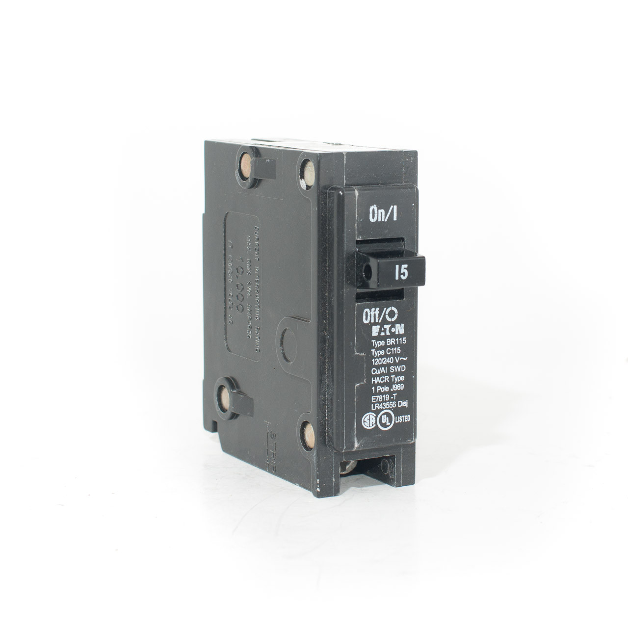 Eaton CutlerHammer Series 15A Single Pole PushOn Breaker TremTech