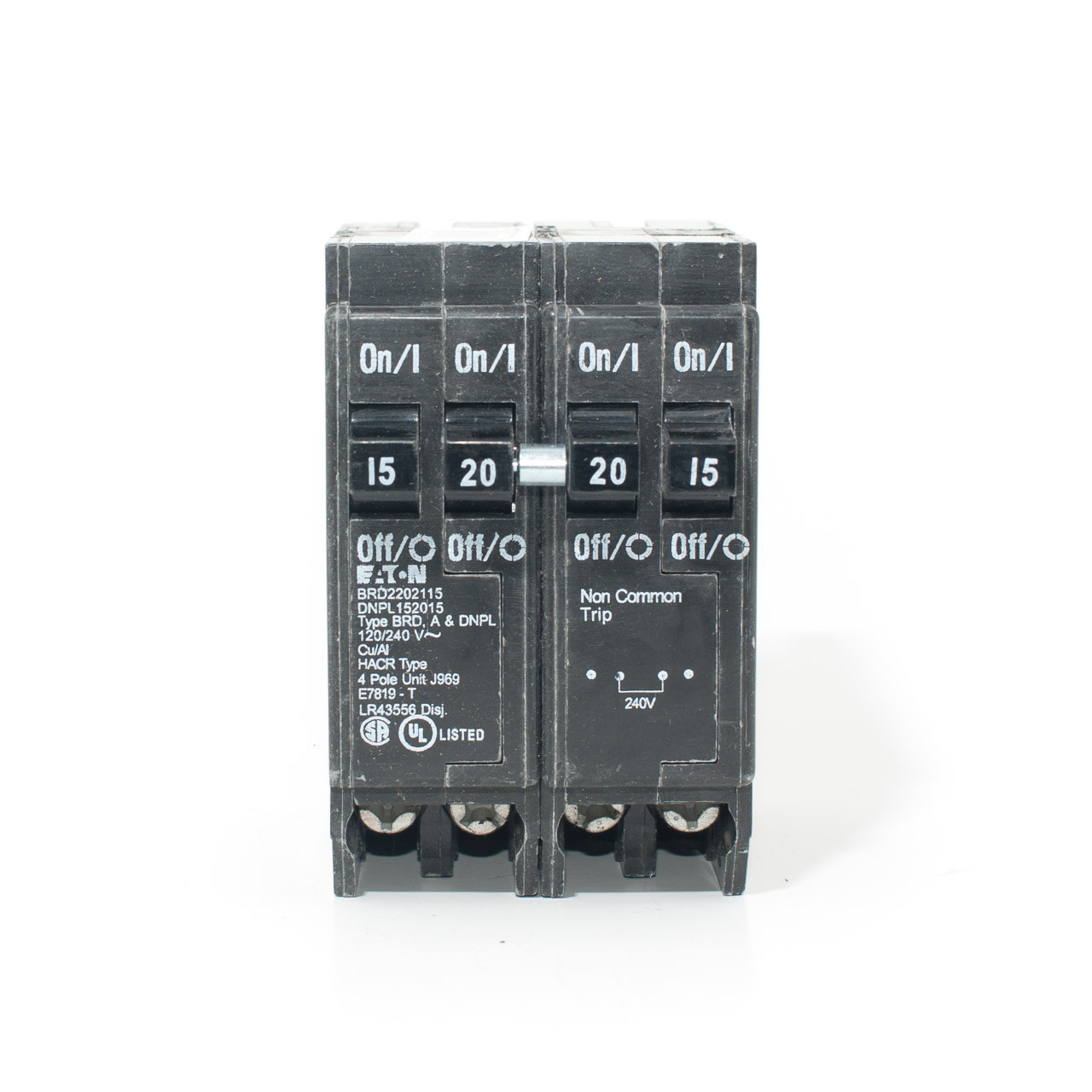 Eaton Cutler-Hammer DNPL152015 Quad 15/2P20/15 Push-On Breaker