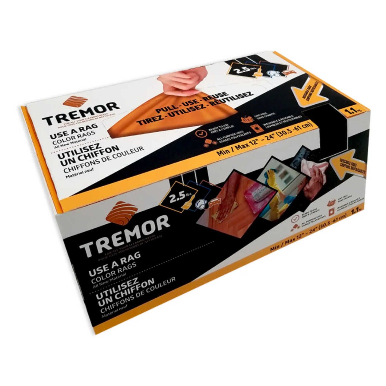 Tremor 2.5lb Color knit Rags