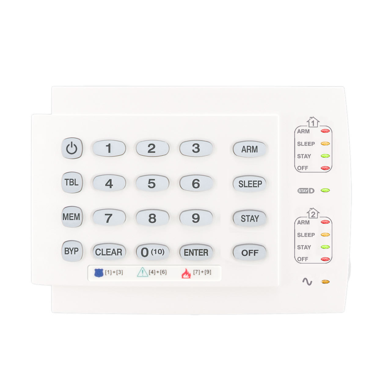 Paradox K10H 10-Zone Hardwired LED Keypad, English (Horizontal