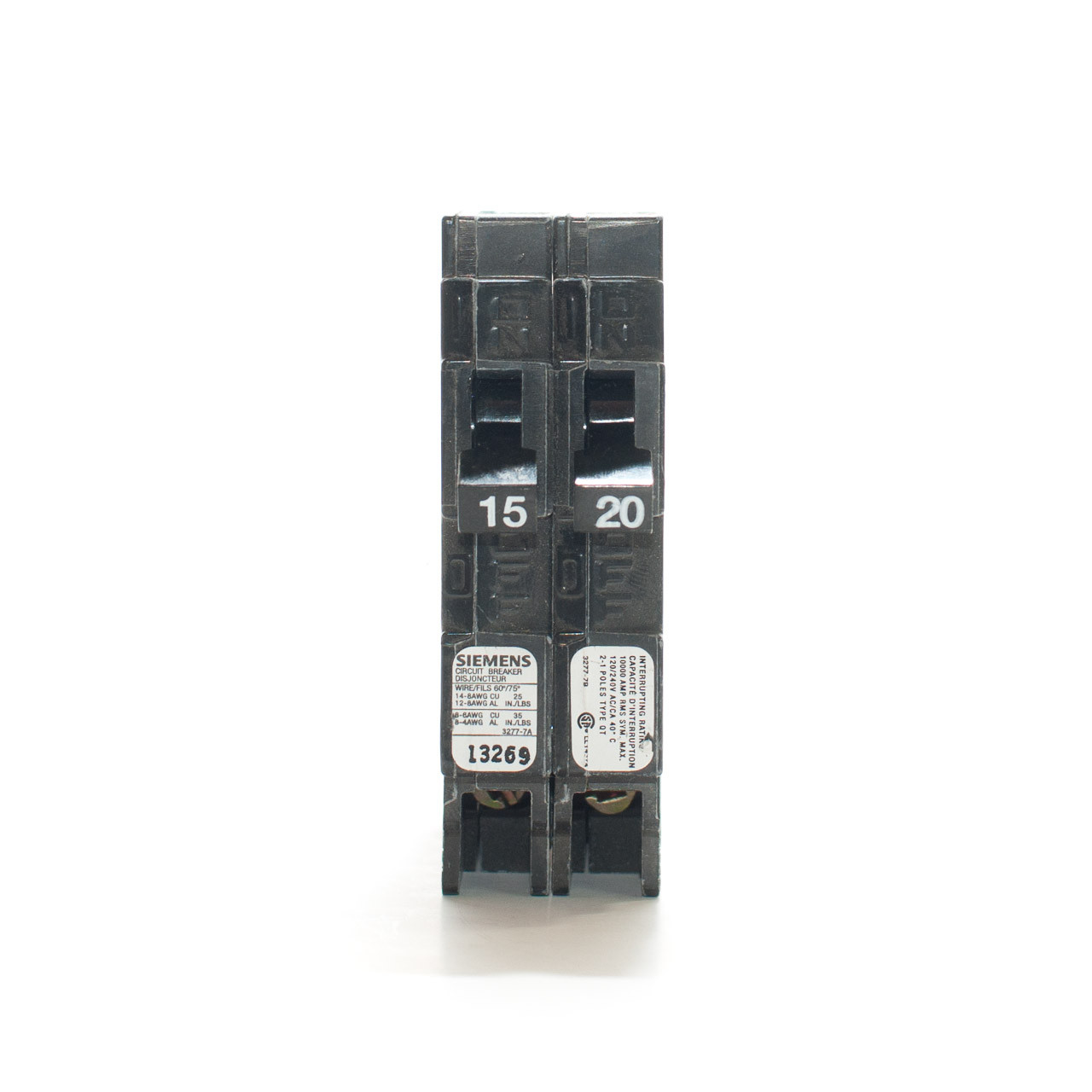 smart DAM TM20+TMC20 第一興商② Siemens Q1520NC Tandem 15/20A Single Pole Push-On Breaker