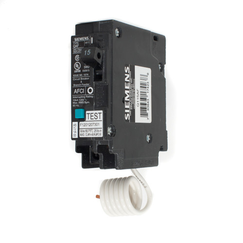 Siemens Q115AF 15A Single Pole AFCI Push-On Breaker