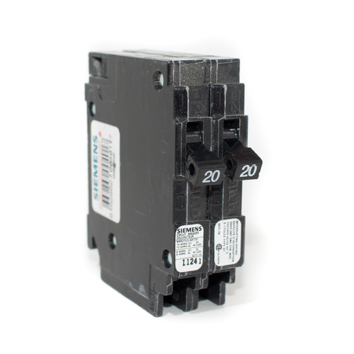 Siemens Tandem Q2020NC 20/20A Single Pole Push-On Breaker