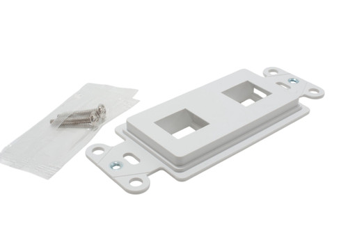 On-Q 2-port Keystone Outlet Strap White