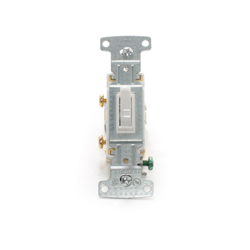 Toggle Switch, Single Pole 15A 120V, White