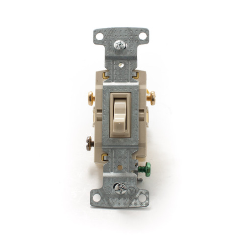 Toggle Switch, 3-Way 15A 120V, Ivory