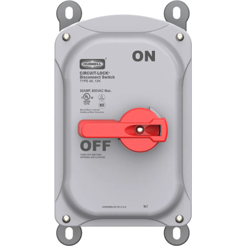 Hubbell 30Amp 600VAC Disconnect Switch