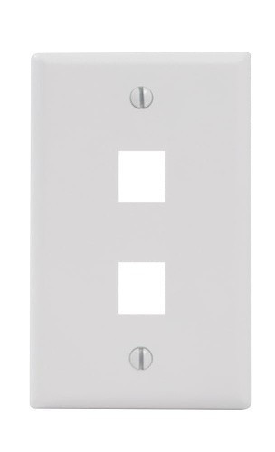 ICC 2 Port Single Gang Wall Plate