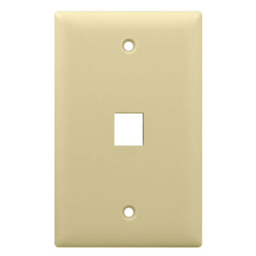 On-Q 1-Port Single Gang Wall Plate Light Almond