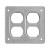 ABB 2-Gang Stainless Steel Duplex Receptacle Plate Cover