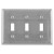 Hubbell Steel 3 Gang Toggle Switch Wall Plate