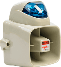 Amseco SSX-52S Indoor / Outdoor Siren with Strobe - Blue