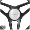 ProFormX Gussi Italia Molino Brush/Black Steering Wheel with Adapter - Fits Club Car Precedent / Onward / Tempo 
