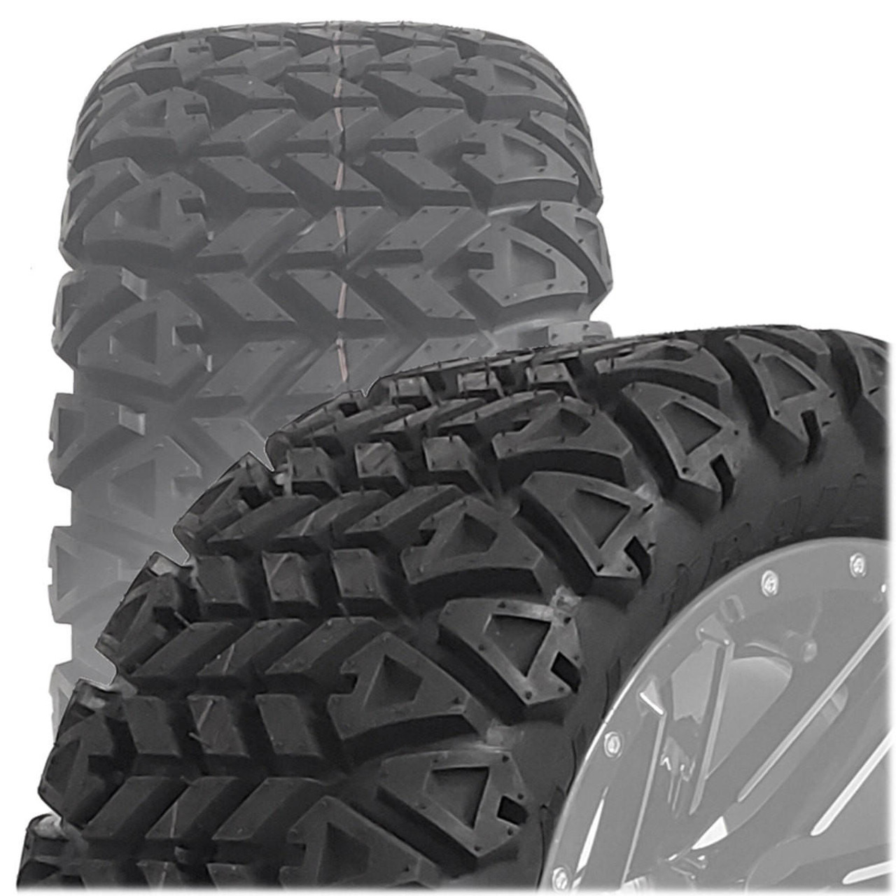 ProFormX 12" PHANTOM Gloss Black Wheels on 23x10.5x12 Predator Off-Road Tires 