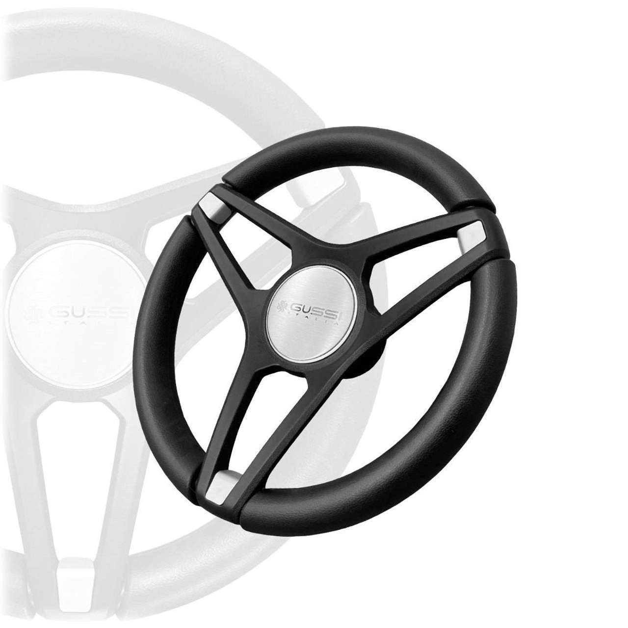 ProFormX Gussi Italia Molino Brush/Black Steering Wheel - Fits All Yamaha Carts 