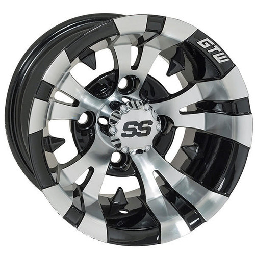  GTW 12" VAMPIRE Machined/Black Wheels with Choice of Off-Road Tires - (Set of 4) 