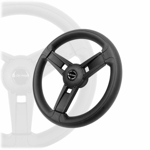 Gussi Italia Giazza Black Steering Wheel with Adapter - Fits Club Car Precedent, Onward, Tempo