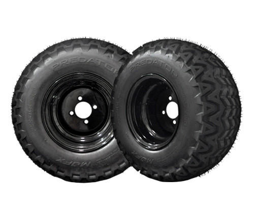 10x8 Black Steel Wheels on 22x11x10 Predator A/T Tires  (Set of 4)
