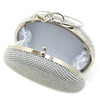 Inga Silver Clutch Bag