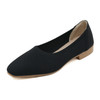 Rhea Black Knit Flats