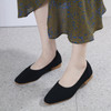Rhea Black Knit Flats