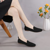 Nayla Black Knit Flats