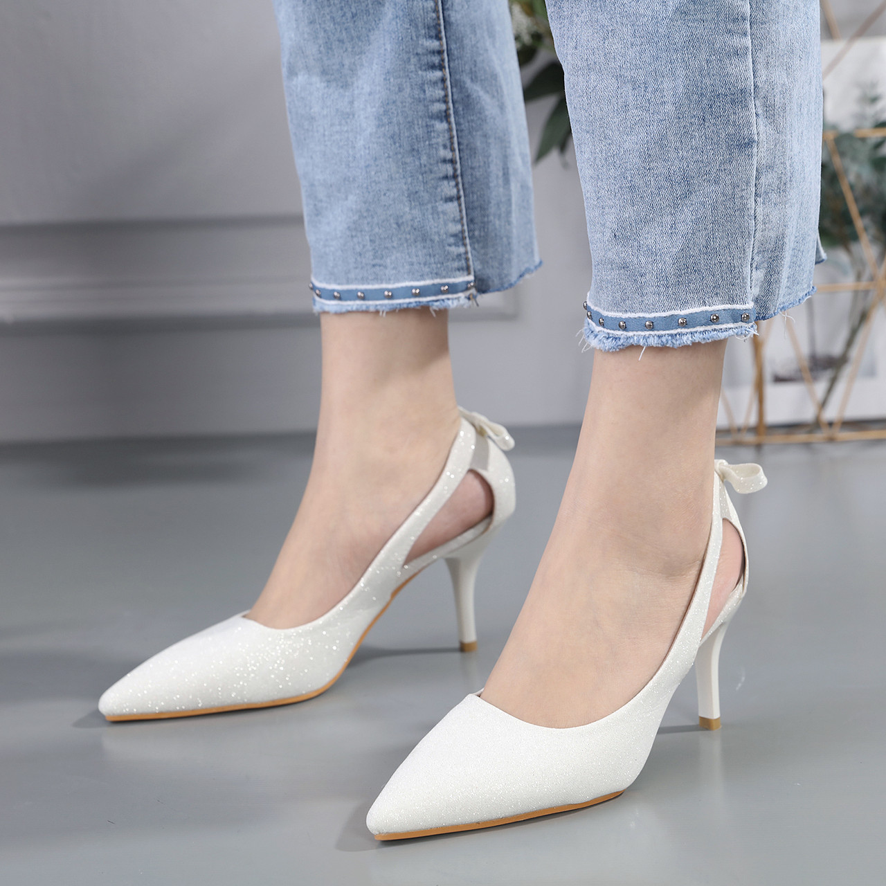 Masha White Heels - Kagui