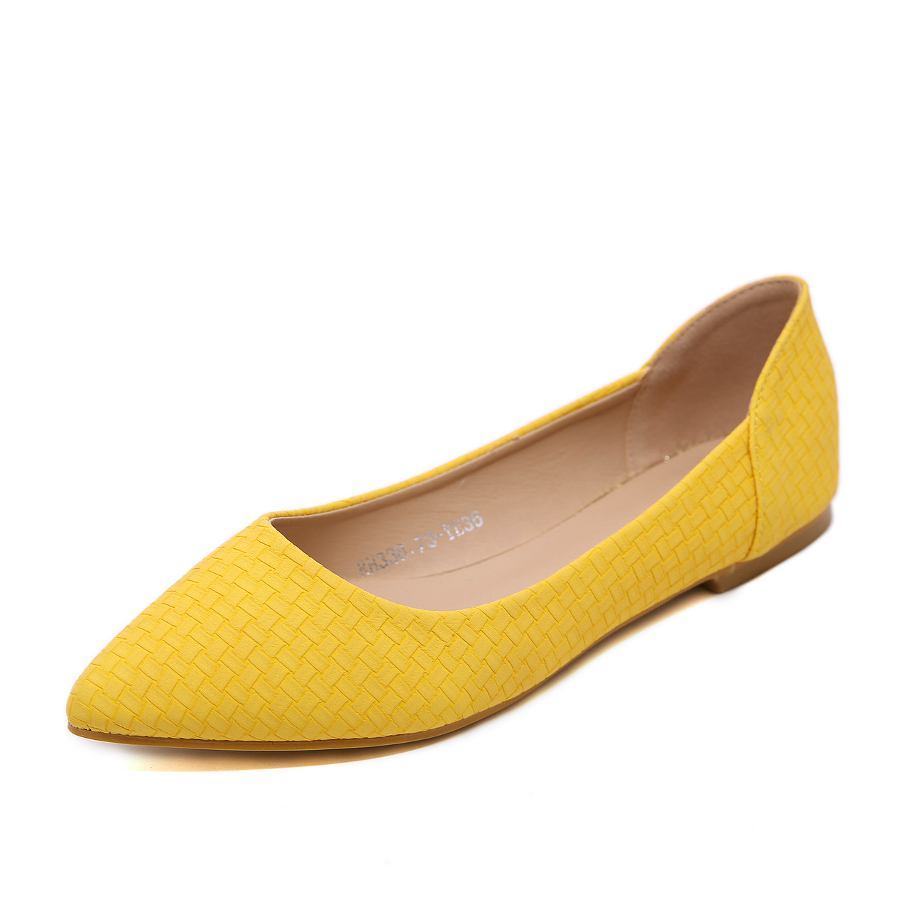 yellow flats with bow