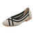 Rhea Beige & Black Knit Flats