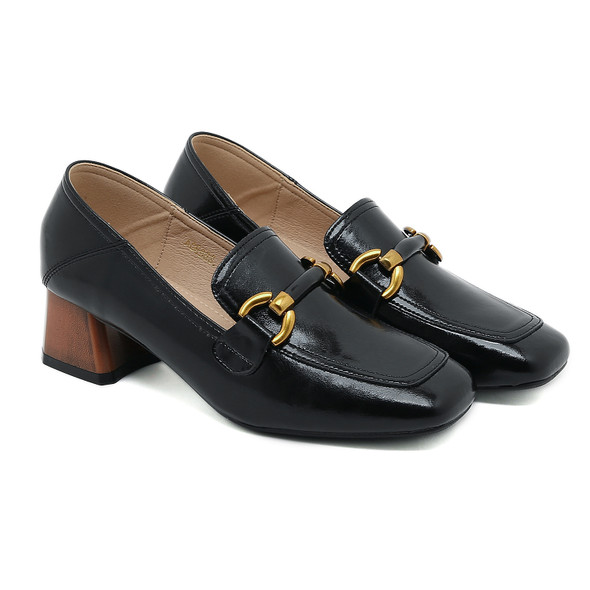 Astrid Leather Black Loafers