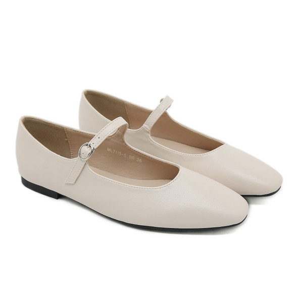 Elmira Beige Flats