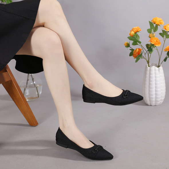 Marfa Black Knit Flats