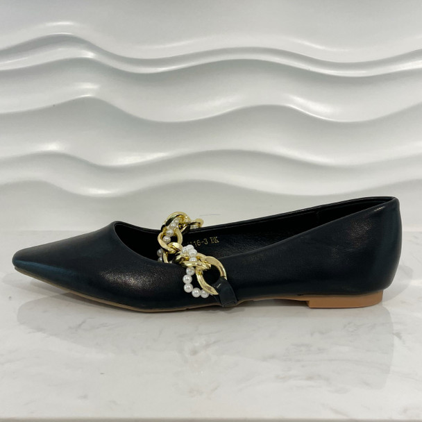 Jeanette Black Flats