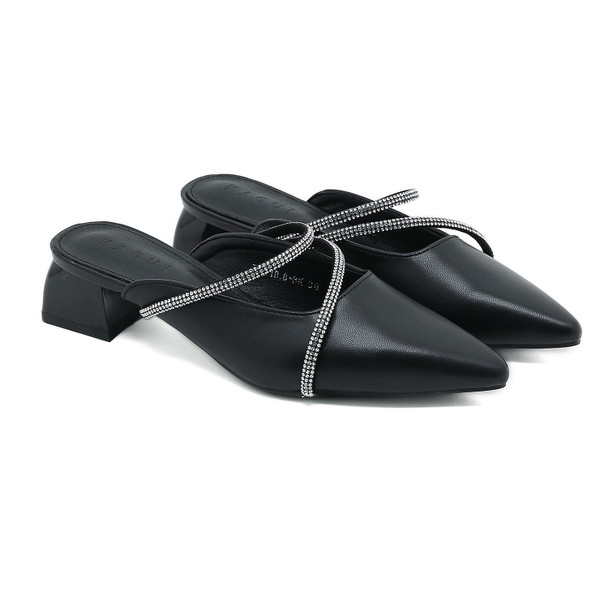 Raya Black Mules