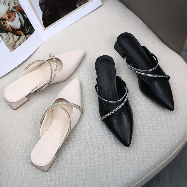 Raya Black Mules