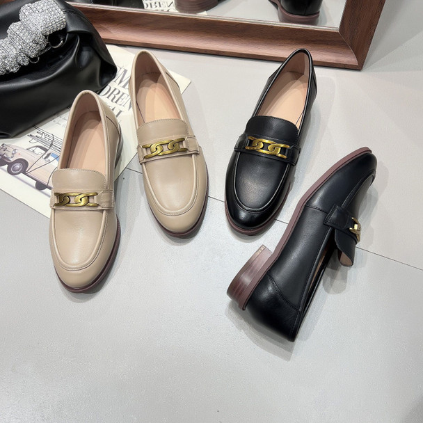 Starla Leather Black Loafers