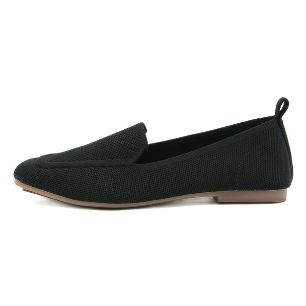 Nayla Black Knit Flats