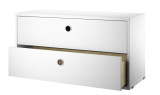 String 'System' Chest Of Drawers W78cm White Open