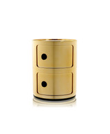 Kartell Componibili Storage Unit Metallic - 2 High Gold