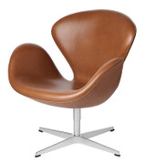 Fritz Hansen Swan Chair - Grace Leather Walnut