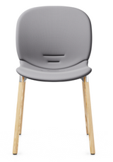 RBM Noor 6080F Dining Chair from Flokk - Wood Leg