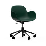 Normann Copenhagen Form 5W Gas Lift Swivel Armchair - Black Alu