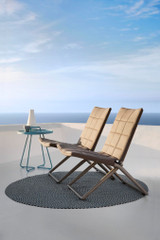 Cane-line Traveller Folding Chairs on the beach