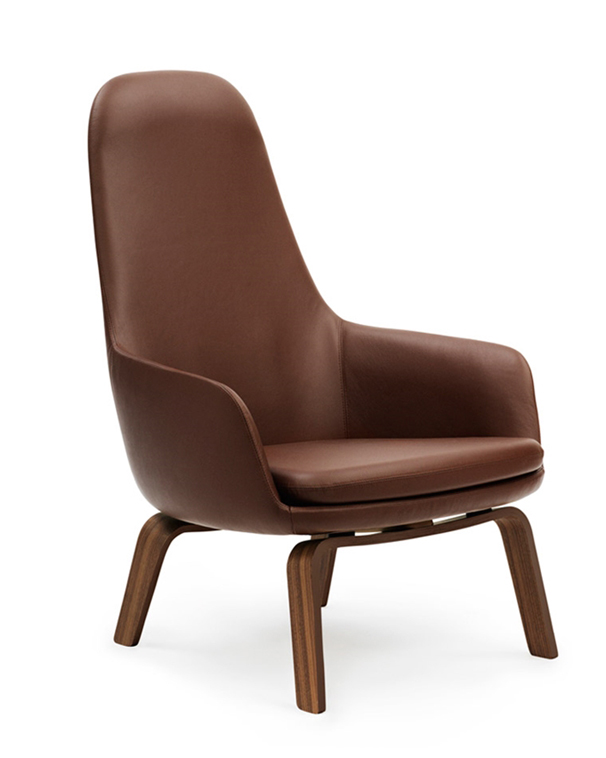 Era Lounge Chair- High: Tango Leather/Walnut