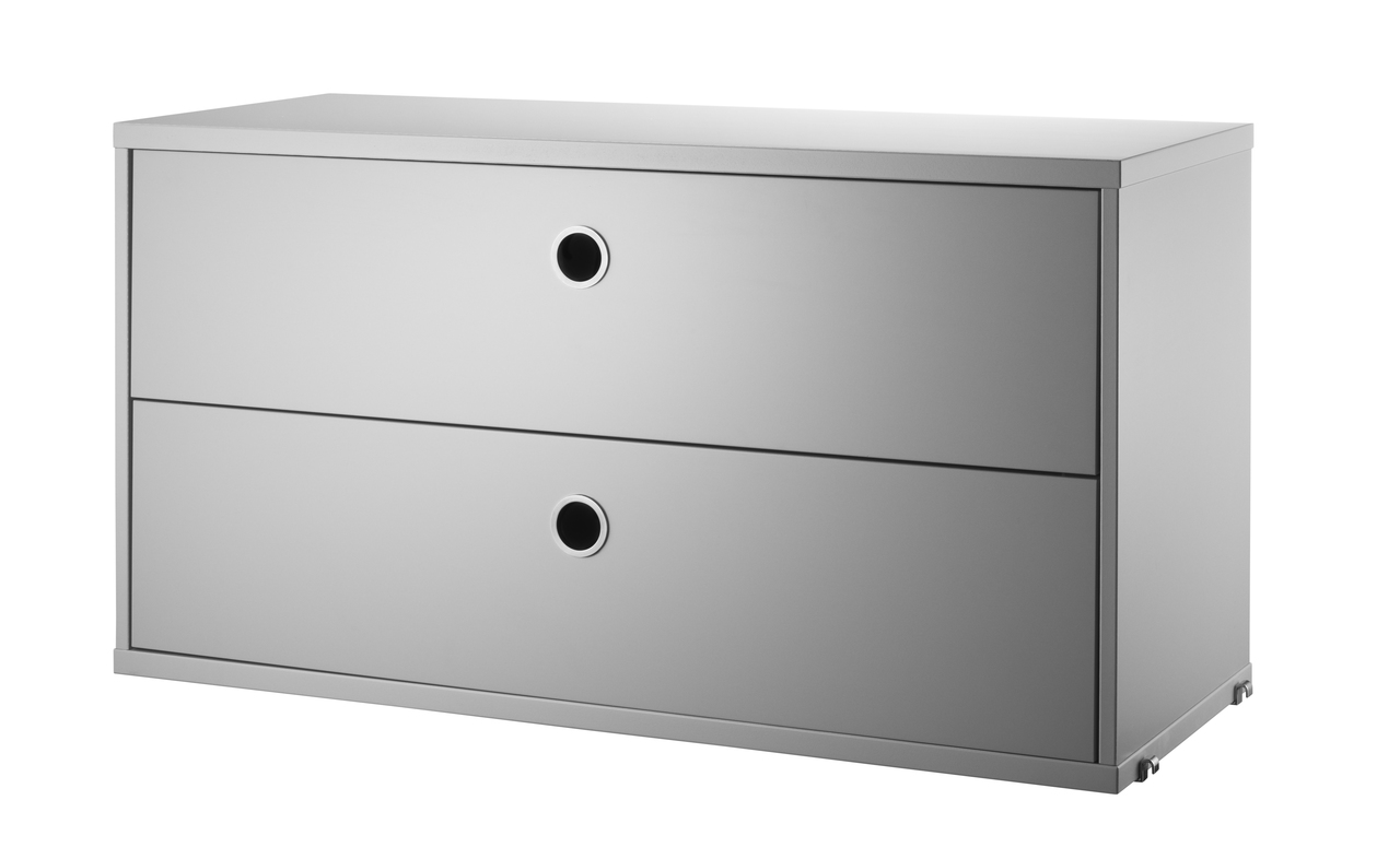 String 'System' Chest Of Drawers W78cm Grey